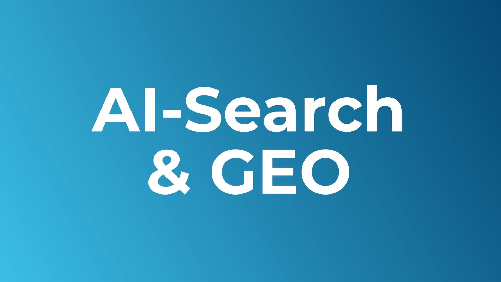 AI-Search und GEO – Website-Sichtbarkeit in ChatGPT und Perplexity 2026